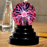 Magic Plasma Ball Lamp Touch Glass LED Night Light For Kids Bedroom