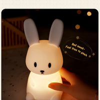 Animal Cartoon Silicone Led Lamp Dimmable USB Rechargeable For Kids