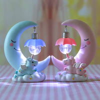 Cartoon Moon Unicorn LED Night Light  For Baby