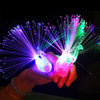 5 Pcs Flashing Finger Peacock Fiber Optic Light Glowing Screen Light For Kids