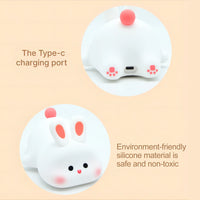 Animal Cartoon Silicone Led Lamp Dimmable USB Rechargeable For Kids