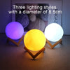 Battery Powered With Stand Starry Moon Led Lamp For Kids Bedroom