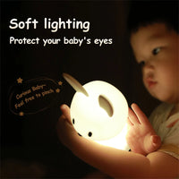 Animal Cartoon Silicone Led Lamp Dimmable USB Rechargeable For Kids