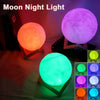 Battery Powered With Stand Starry Moon Led Lamp For Kids Bedroom