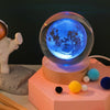 Crystal Colorful Saturn Solar System 3D Moon Table Lamp for Kids