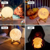 Battery Powered With Stand Starry Moon Led Lamp For Kids Bedroom