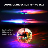 Led Light Suspension Crystal Ball Infrared Induction RC Gesture Control for Kids