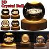 Crystal Colorful Saturn Solar System 3D Moon Table Lamp for Kids