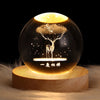 USB Night Light LED Crystal Ball 3D Galaxy Table Lamp for Kids